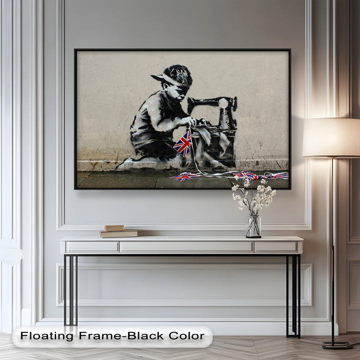 Stitched Allegiance – Banksy Oil Painting