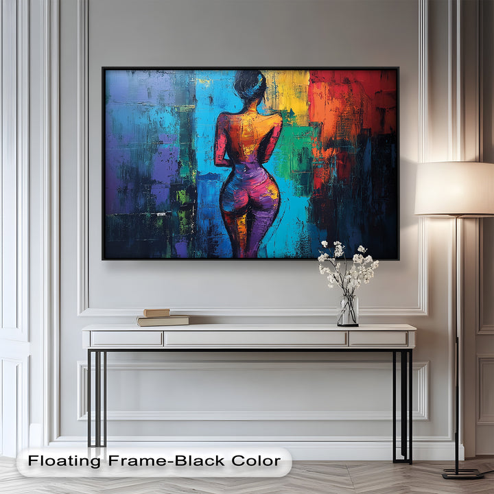 Radiant Contours – Bold Abstract Figurative Oil Painting