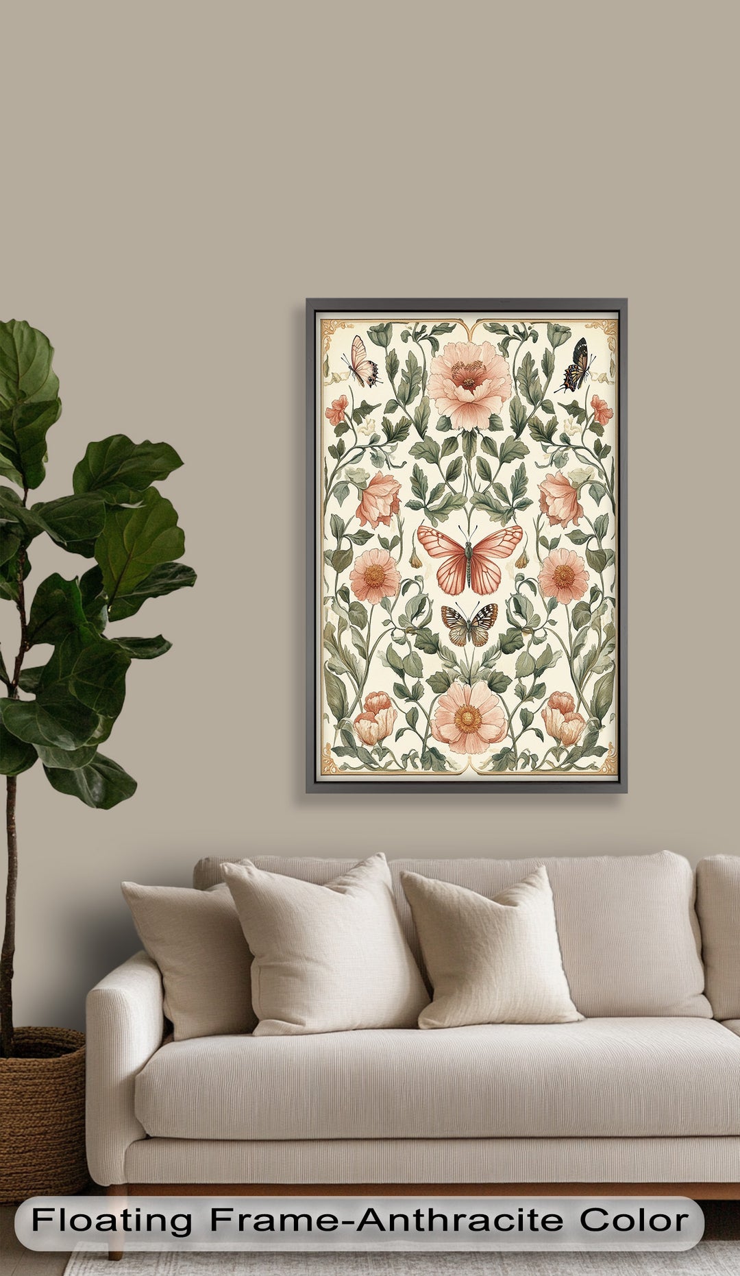Whimsy in Bloom – Vintage Botanisches Ölgemälde