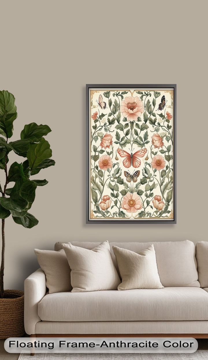 Whimsy in Bloom – Vintage Botanisches Ölgemälde