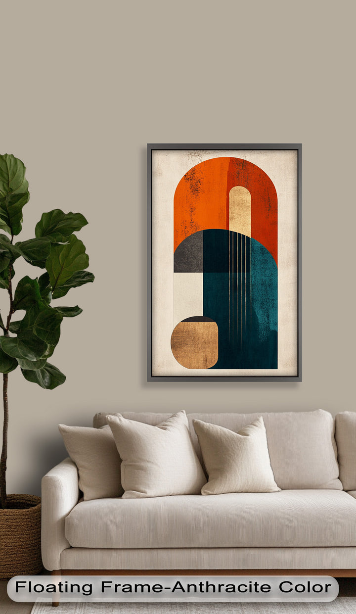 Modern Resonance – Abstract Geometric Oil Painting