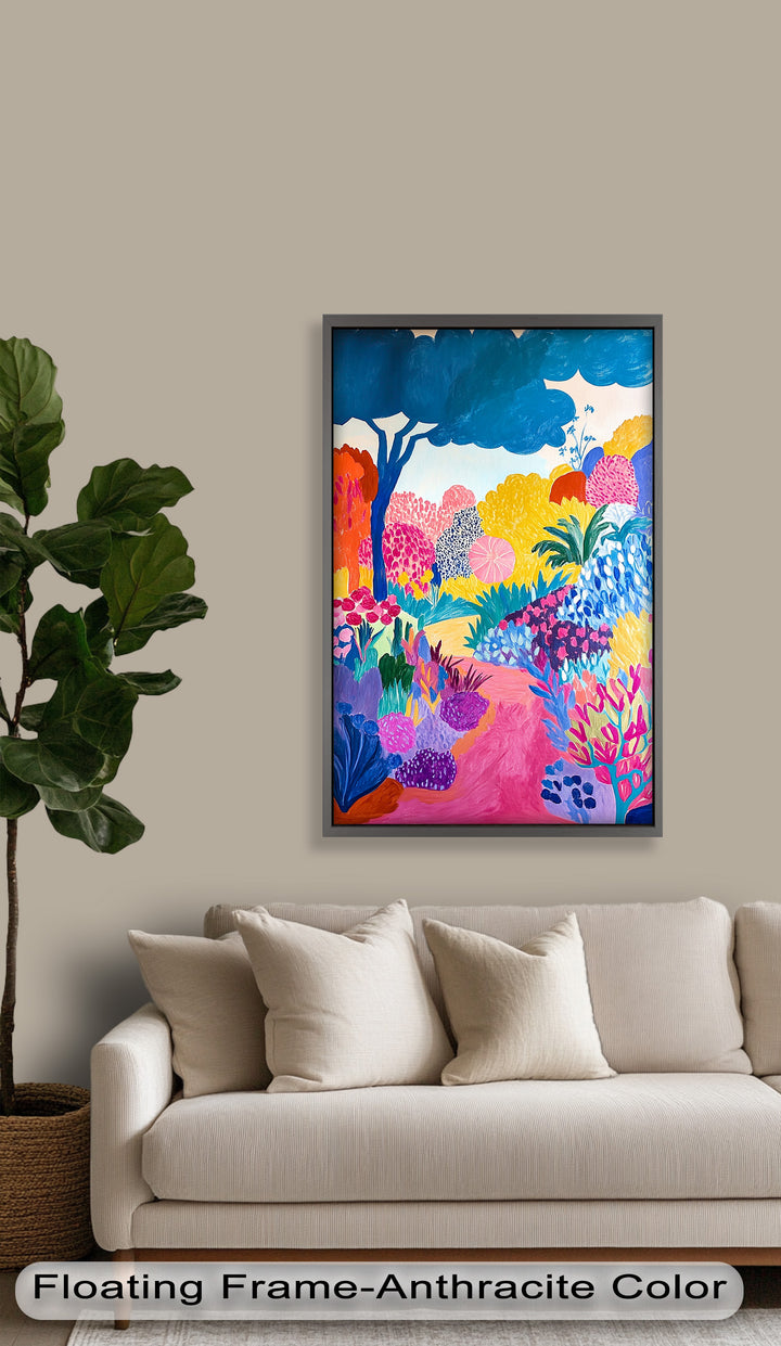 Dreamy Garden Path - Modern Oil Painting