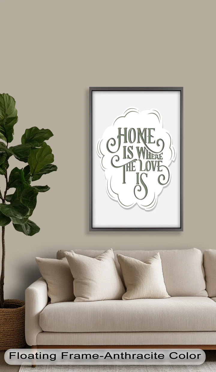Romantic Oil Painting for Interiors – Graceful Typography for Cozy Homes
