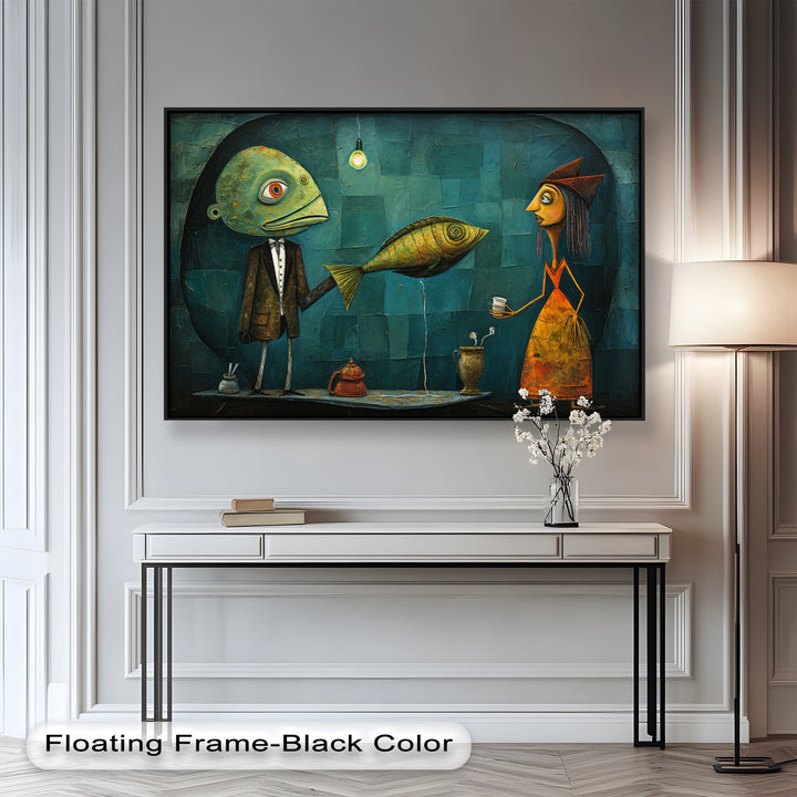 The Offering – Surreal Tea Exchange Picasso Oil Painting