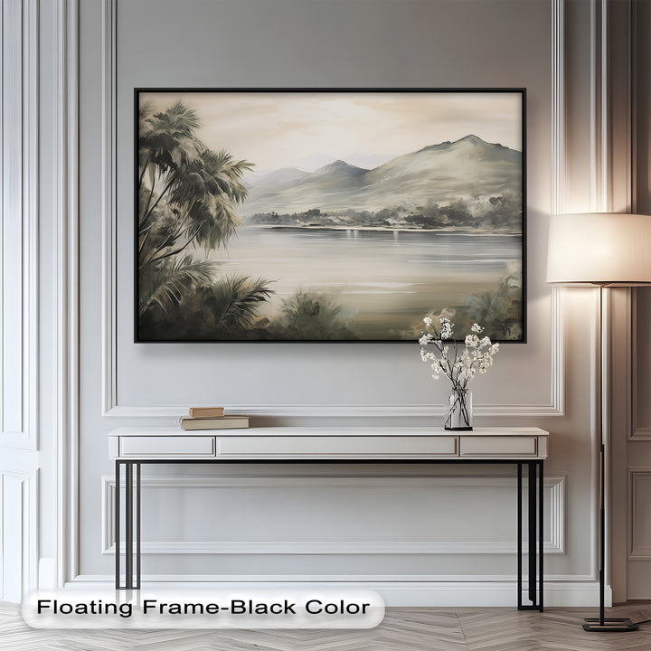 Tropische Flusslandschaft Wandkunst – Naturölgemälde