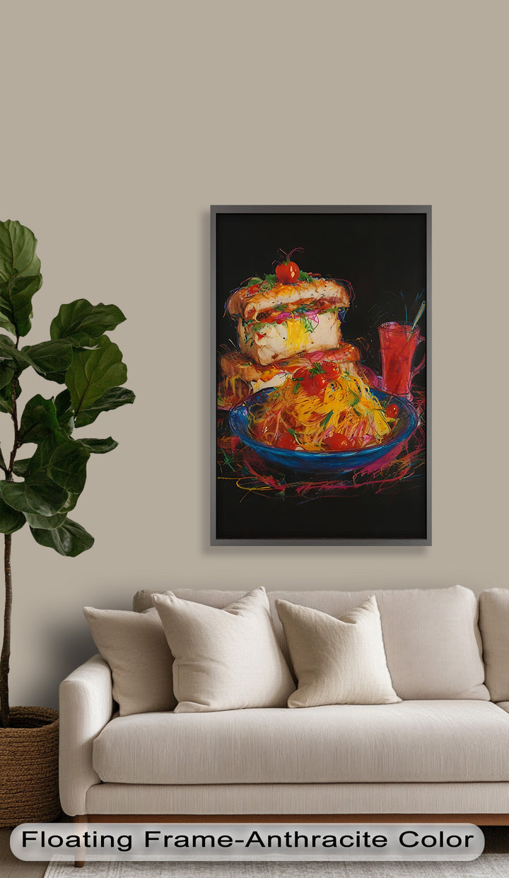 Gourmet-Sandwich und Pasta-Explosion - Food Painting