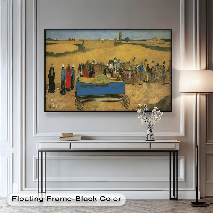 The Funeral Procession – Symbolic Historic Oil Painting