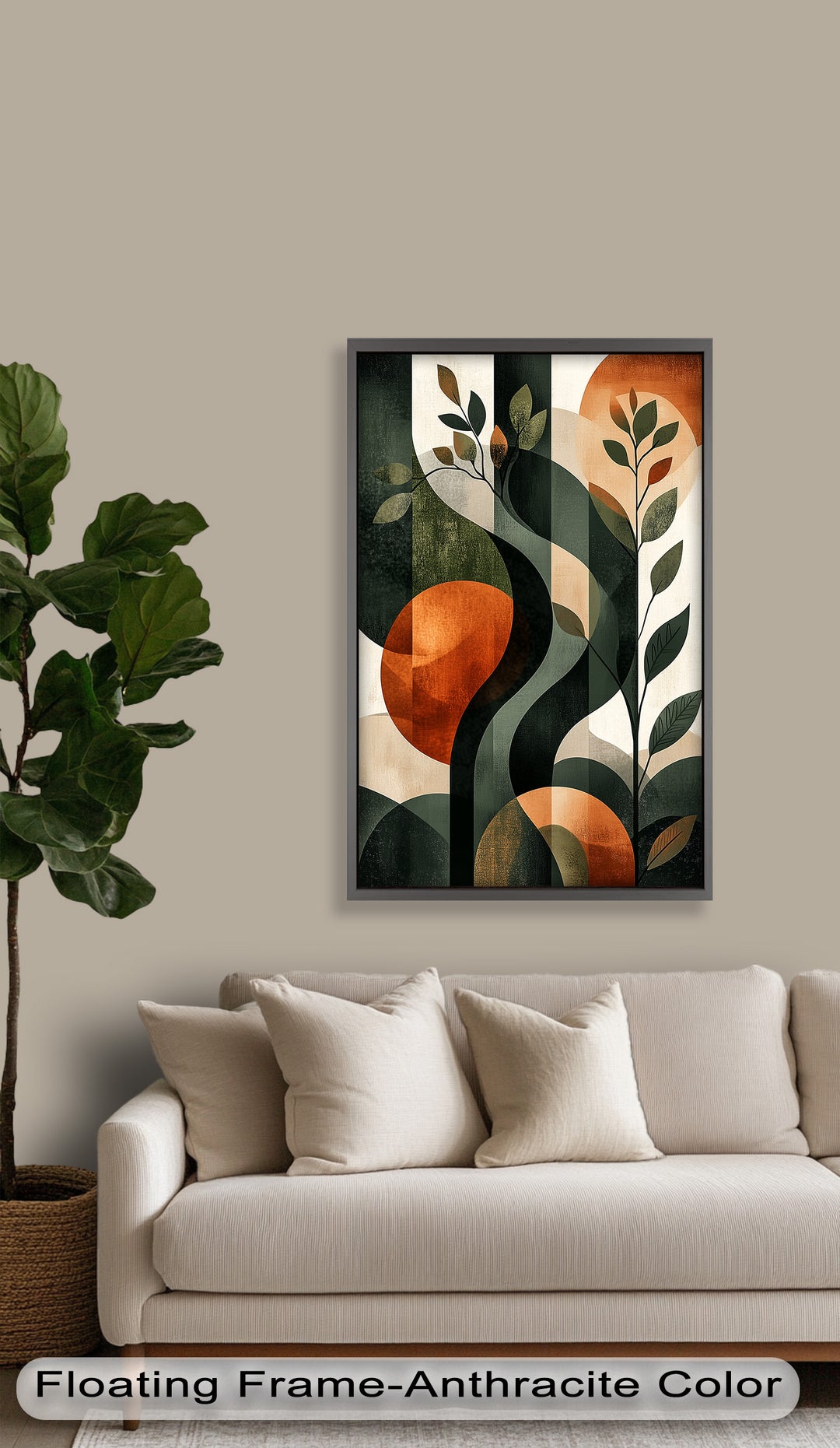 Twilight Grove – Abstract Botanical Oil Painting