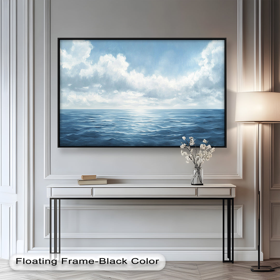 Blue Coastal Art - Ocean Seascape Oil Painting