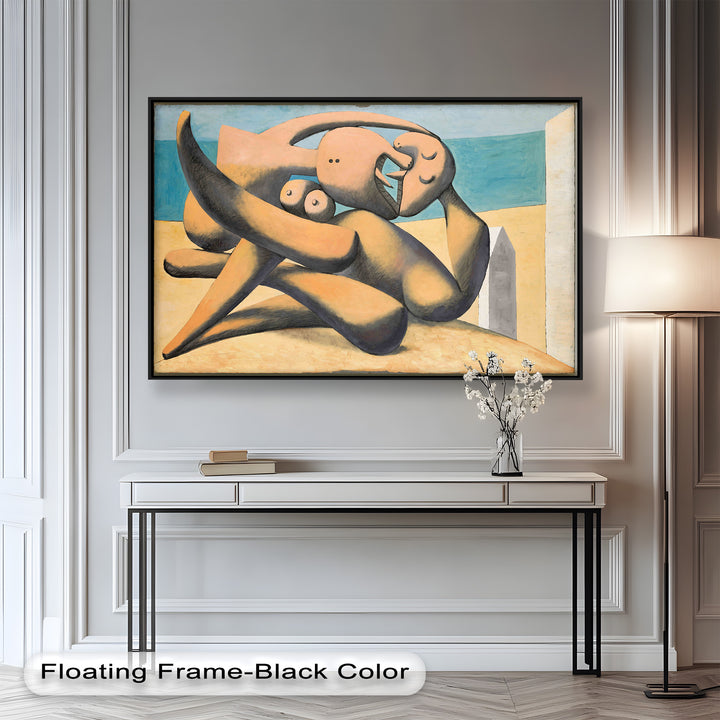 Lovers by the Sea – Abstract Embrace Picasso Oil Painting