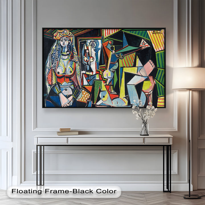 The Mirror Within – Bold Cubist Interior Picasso Oil Painting