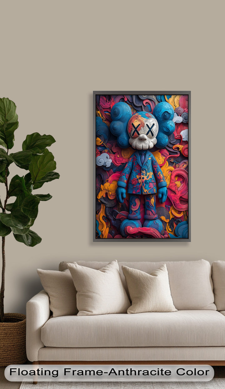 In Chaos gekleidet – KAWS Ölgemälde