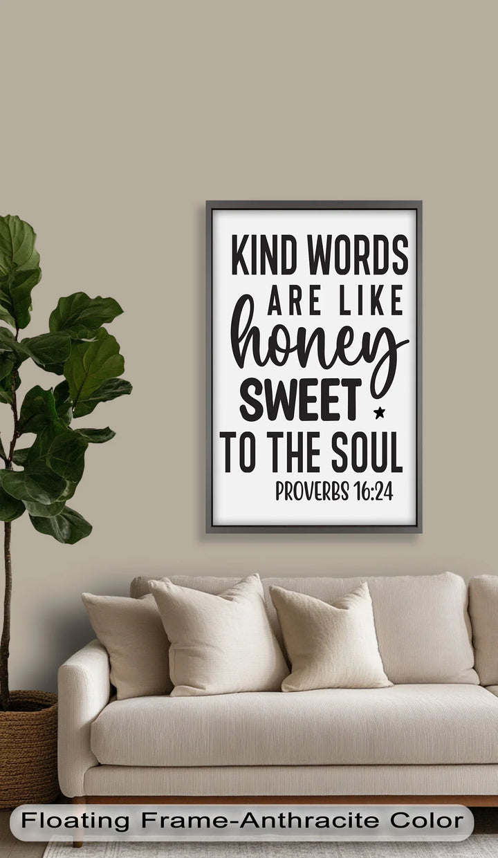 Kind Words Like Honey – Proverbs 16:24 Oil Painting - MyPhotoStation