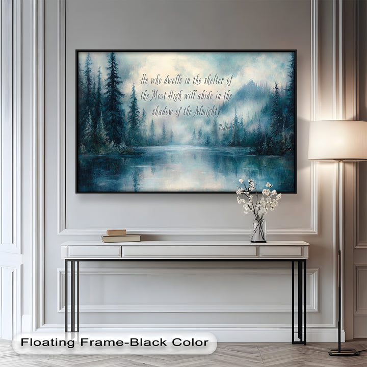 Sacred Refuge – Christian Wall Art with Psalm 91:1






