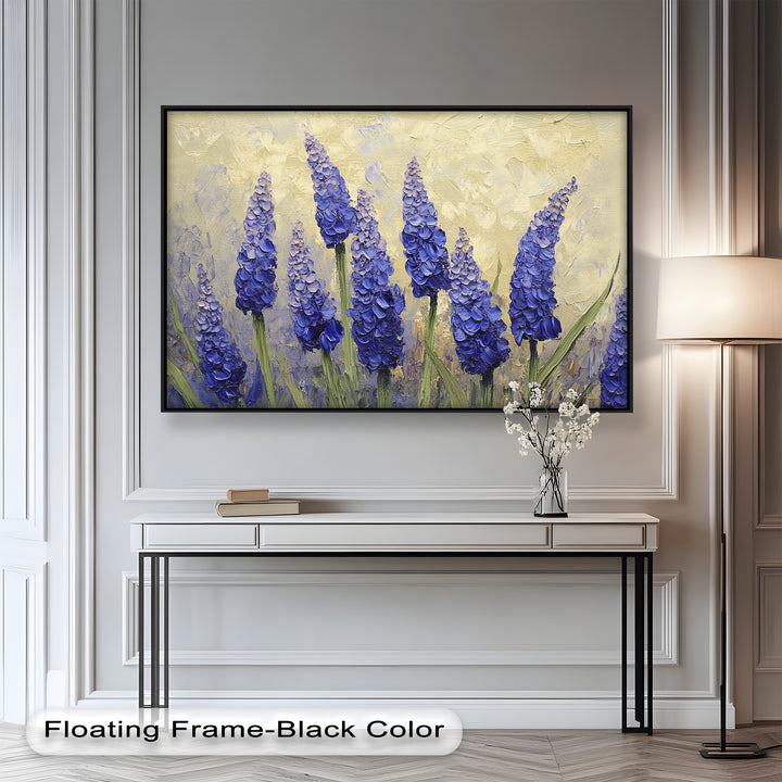 Lavender Spires in Bloom – Purple Blossom Flower Oil Painting