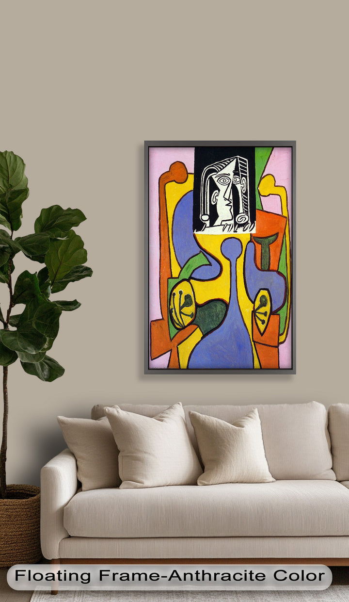 The Mask of Form – Bold Geometric Expression Picasso Oil Painting