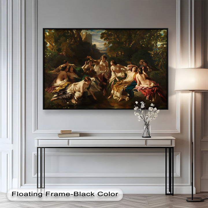Twilight Reverie – Neoclassical Gathering of Maidens Oil Painting