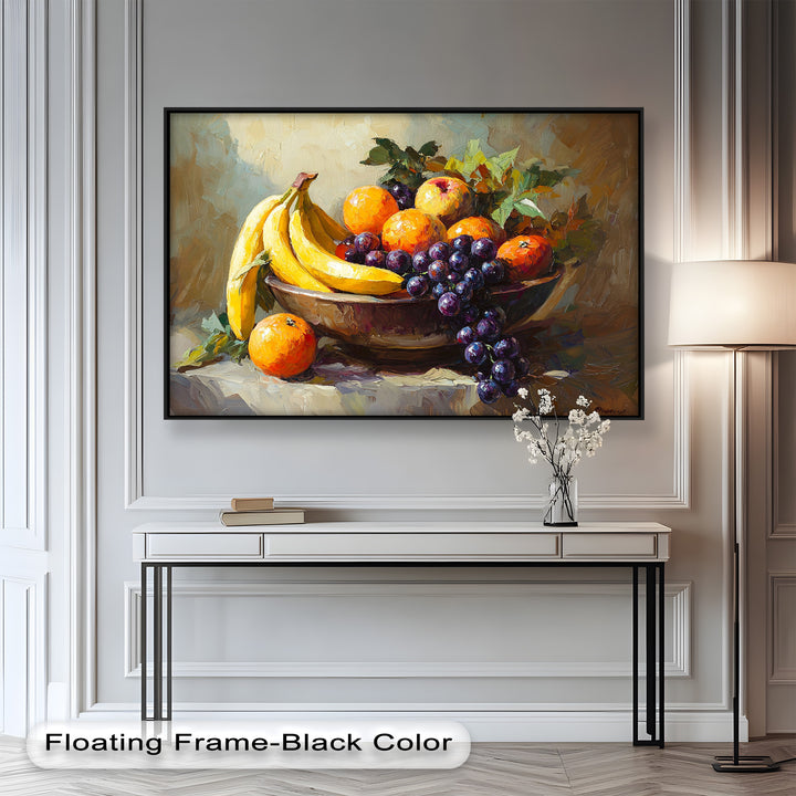 Banana & Grape Fruit Art – Kitchen Wall Oil Painting