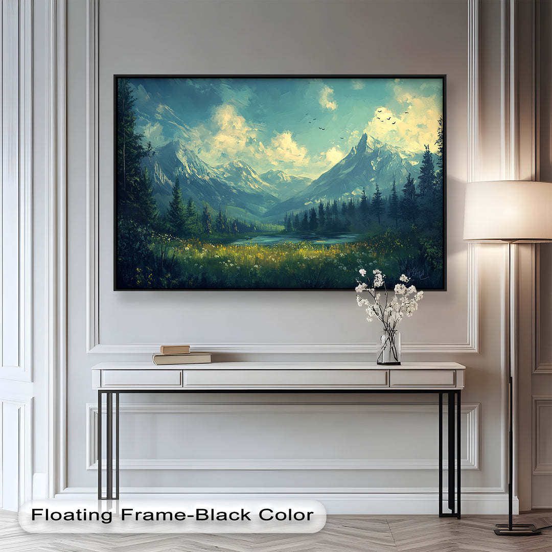 Mystic Mountain Solitude – Enchanting Landscape Oil Painting
