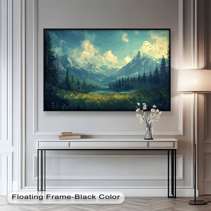 Mystic Mountain Solitude – Enchanting Landscape Oil Painting