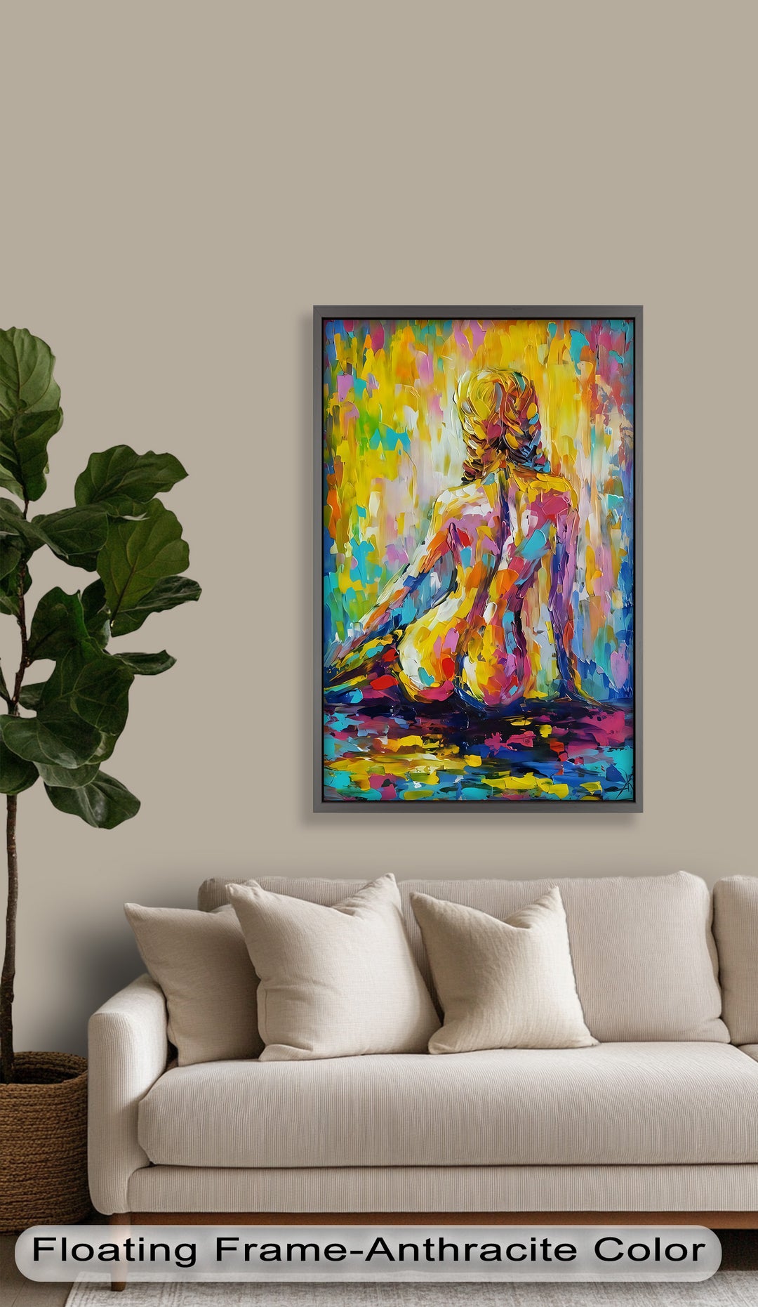Radiant Reverie – Colorful Nude Impressionist Oil Painting