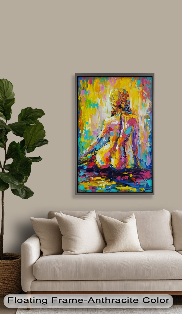 Radiant Reverie – Colorful Nude Impressionist Oil Painting