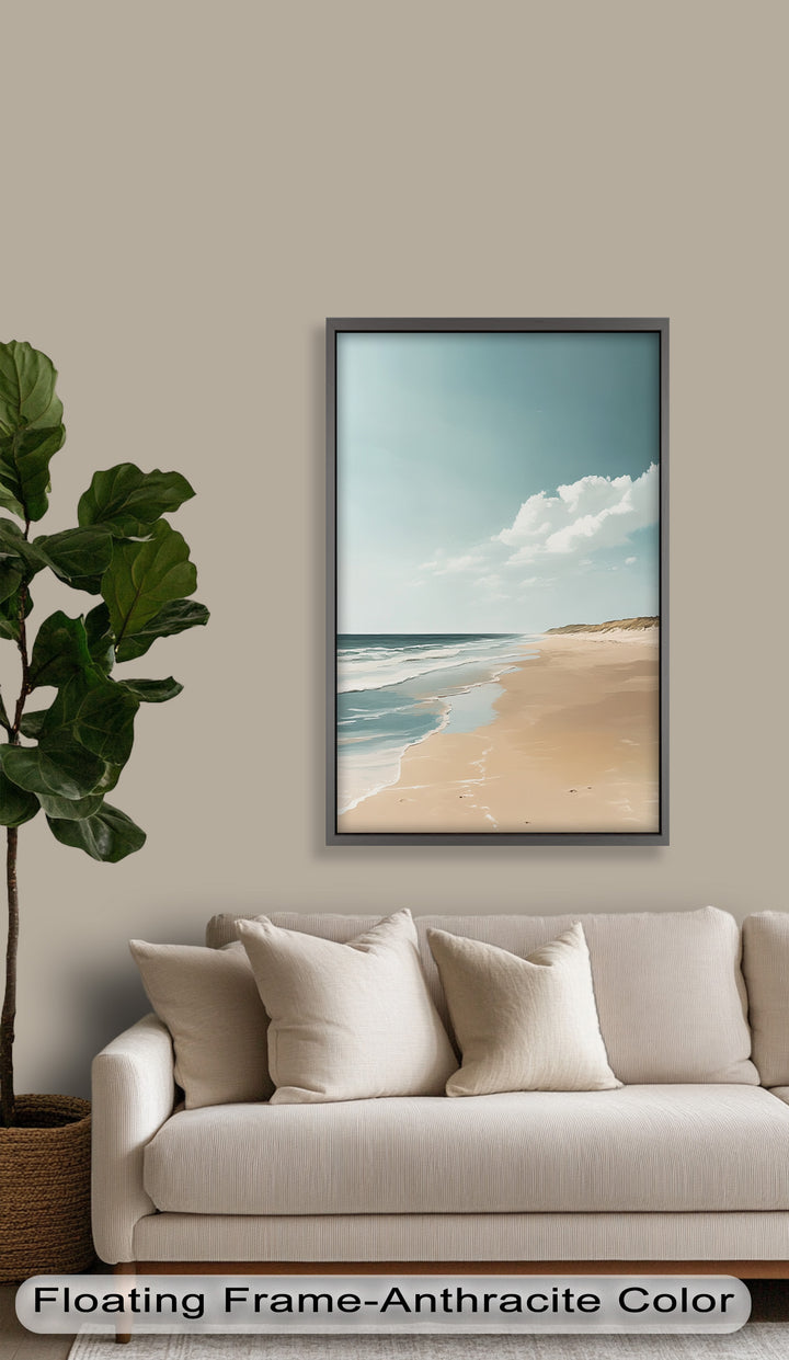 Endless Shoreline – Serene Seascape Oil Painting