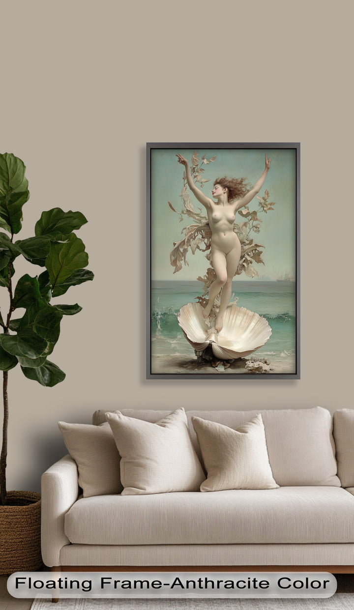 Ethereal Awakening – Renaissance Venus Rising Oil Painting
