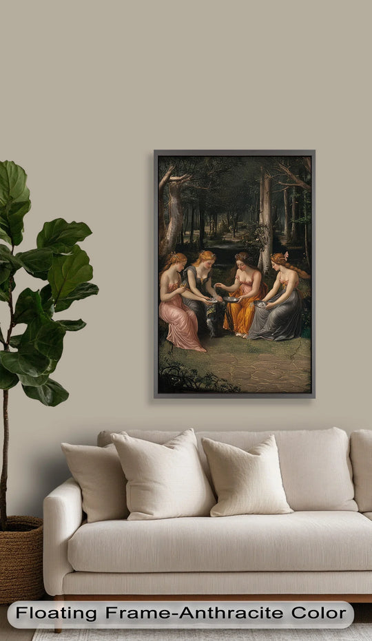 Forest Nymphs at the Spring – Mythical Gathering Oil Painting - MyPhotoStation