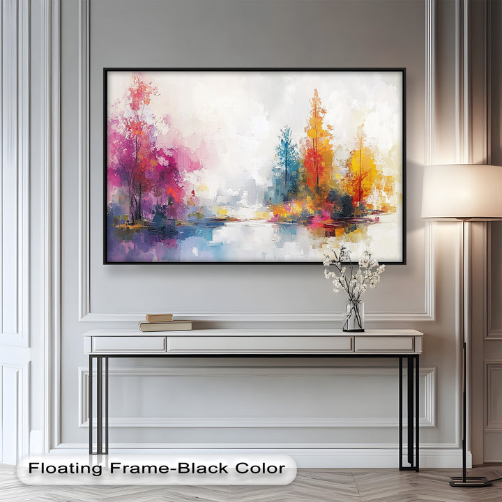 Brush Stroke Abstract Modern Art – Framed Contemporary Oil Painting
