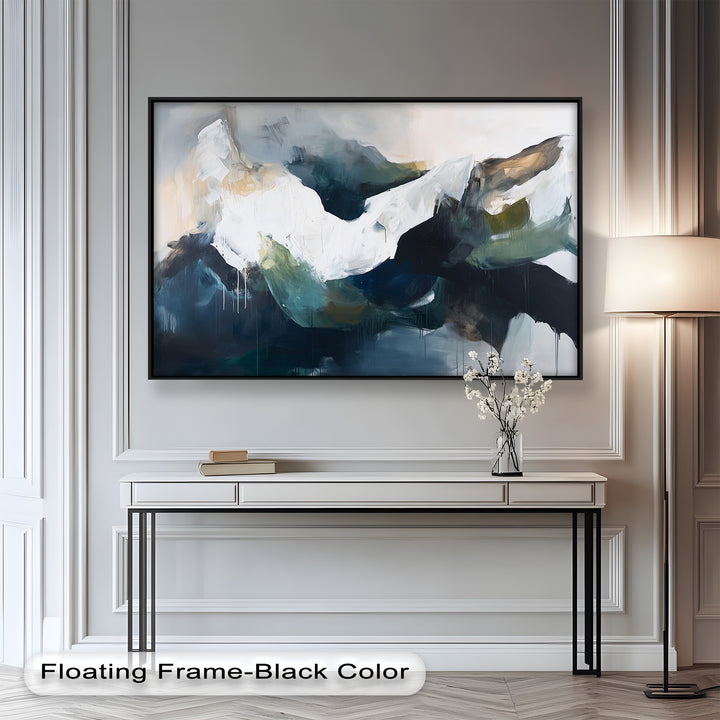 Eclipsed Range – Bold Mountain Shadows Abstract Oil Painting