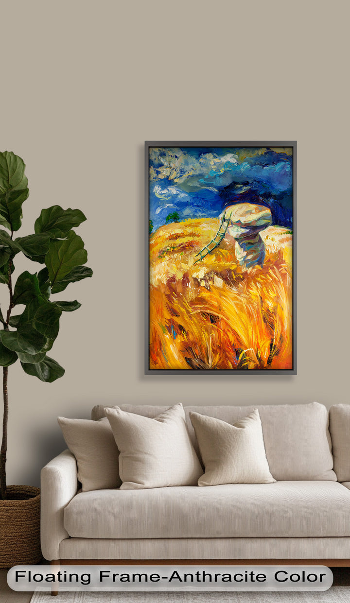 Golden Harvest – Impressionist Oil Painting