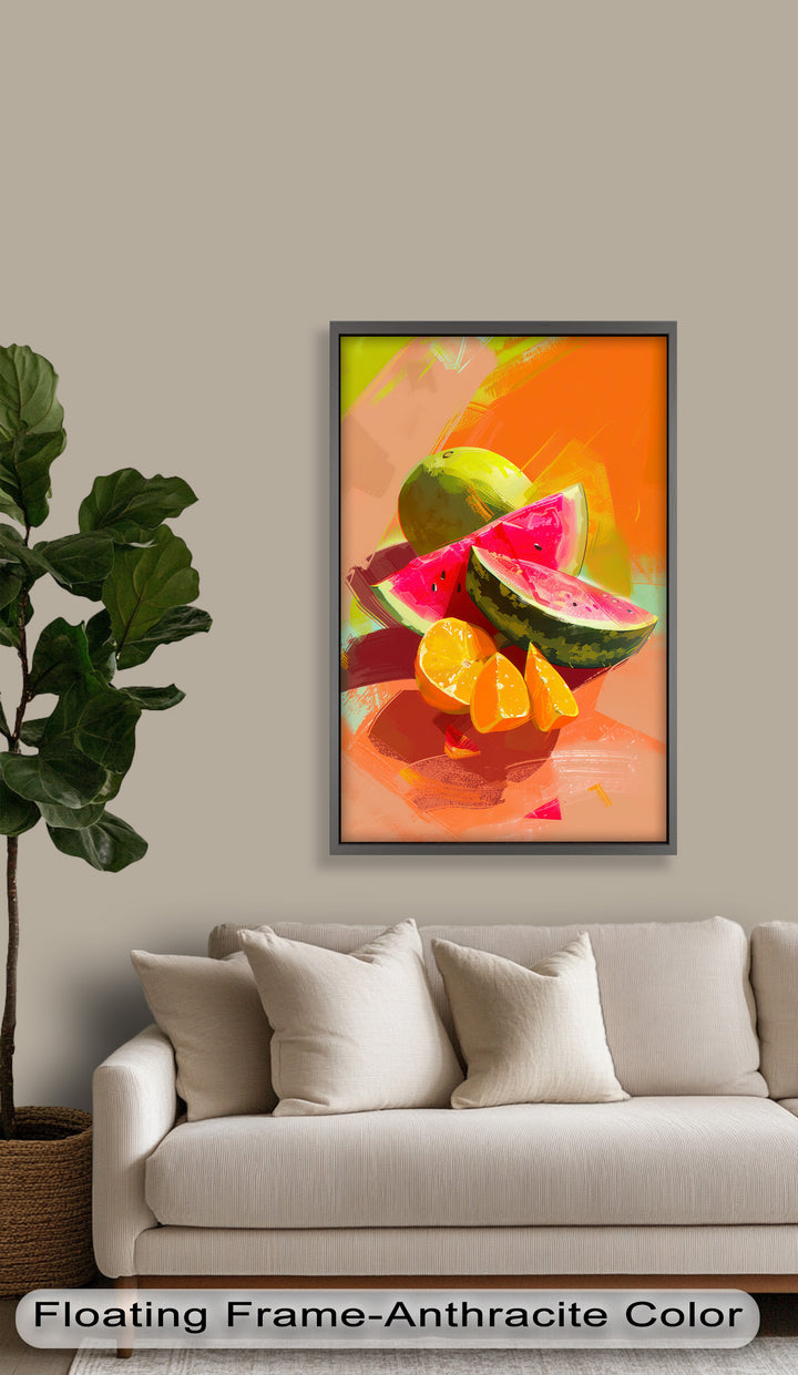 Zitrus &amp; Sommer – Wassermelonen- und Orangen-Food-Malerei