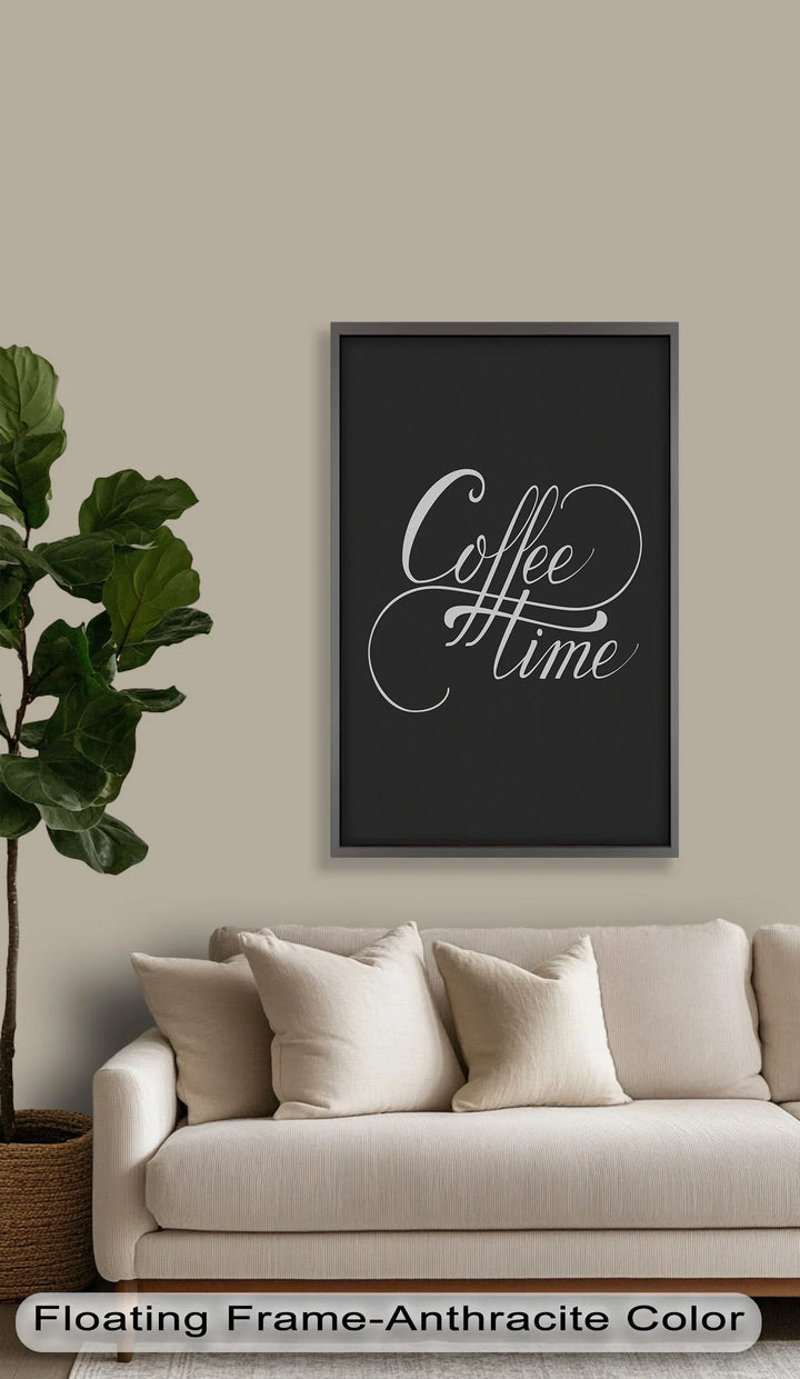 Coffee Time Script Art – Calligraphy Oil Painting - MyPhotoStation