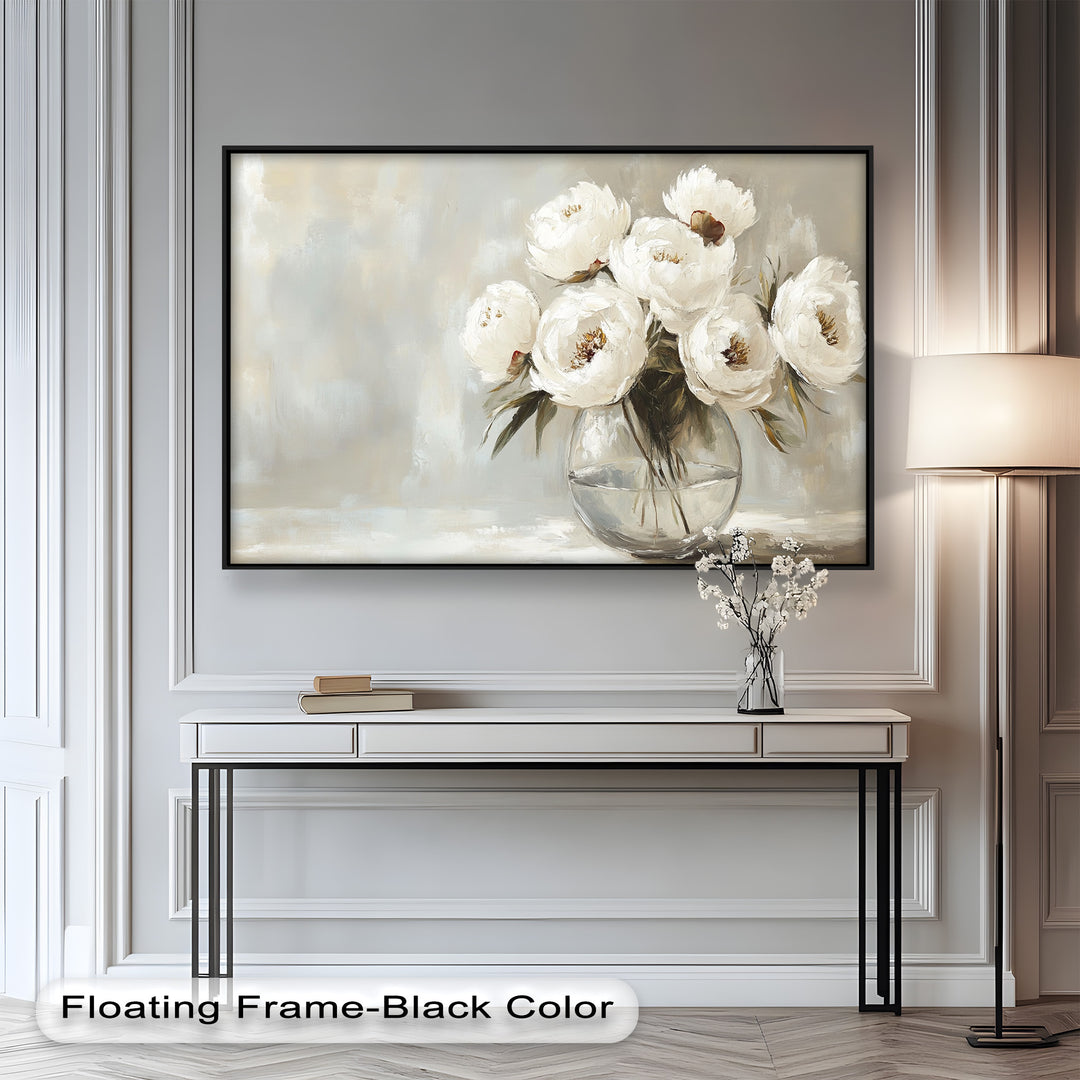 White Peony Bouquet – Floral Oil Paintings