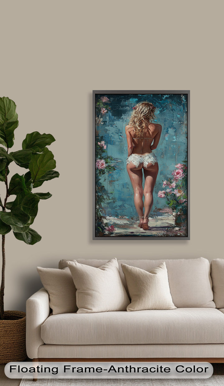 Garden Muse – Romantic Floral Nude Oil Painting