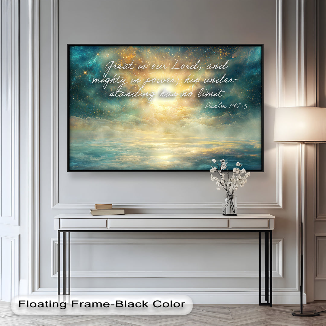Majestic Glory – Psalm 147:5 Inspirational Christian Art
