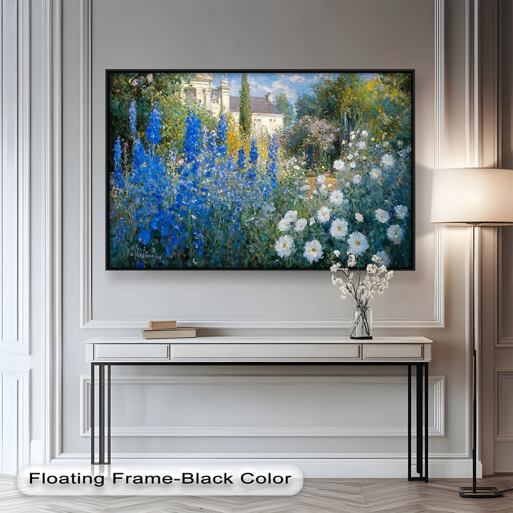 Blue Delphinium - Impressionist Oil Painting