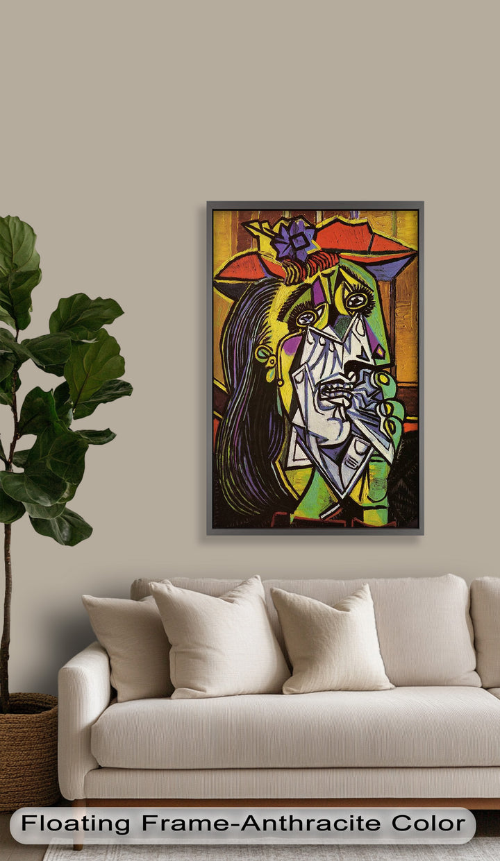 Weeping Woman in Crimson Hat – Picasso Oil Painting