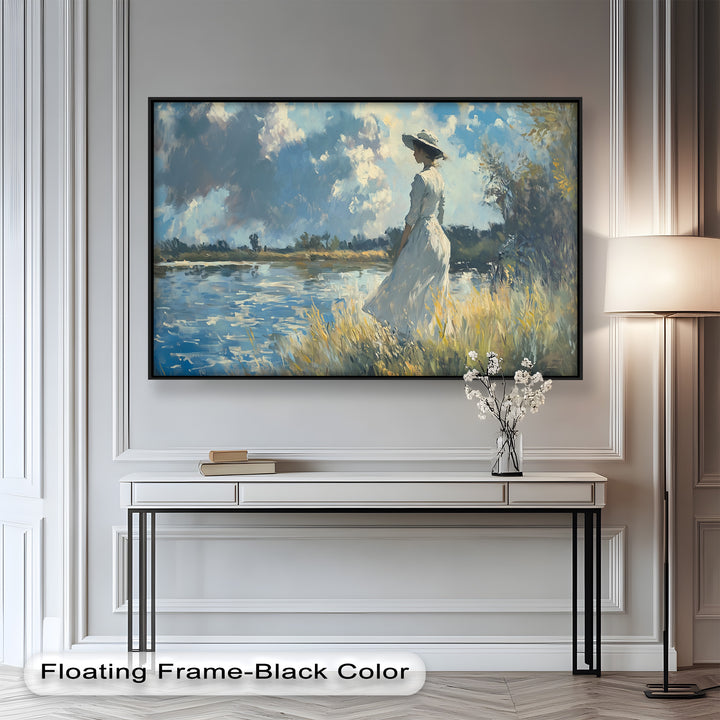 Lady by the River – Impressionist Oil Painting