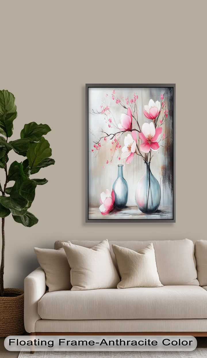 Soft Pink Magnolia - Flower Oil Painting
