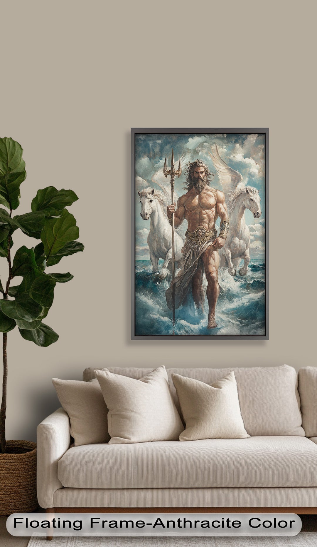 Lord of the Waves – Mythic Sea God Oil Painting