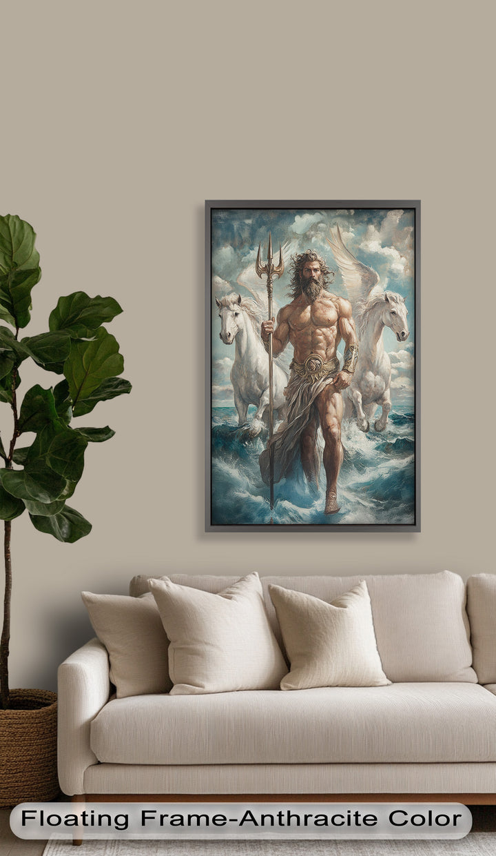 Lord of the Waves – Mythic Sea God Oil Painting