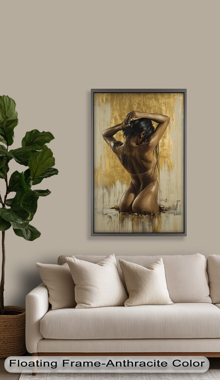 Golden Silence – Contemporary Figurative Nude Oil Painting