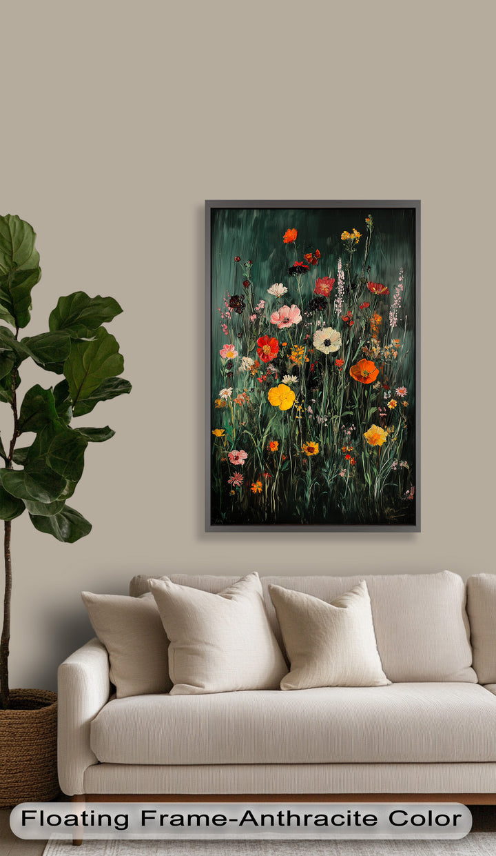 Wild Meadow Bloom – Colorful Field Flowers Flower Oil Painting