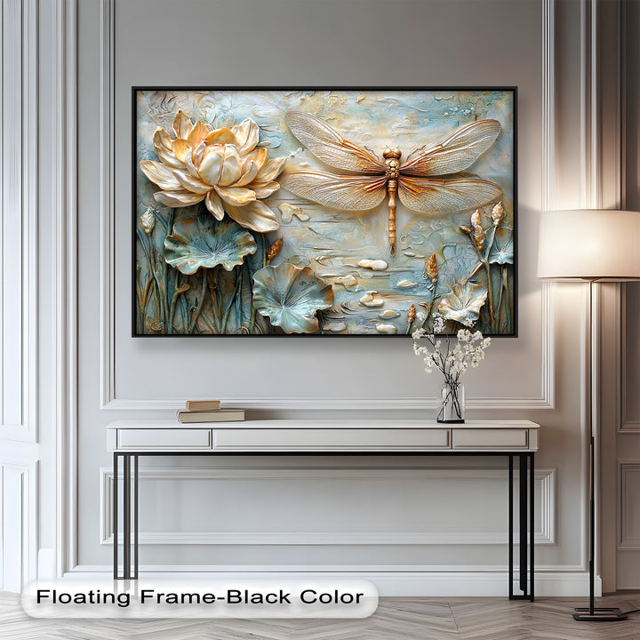 Retro Dragonflies and Flowers – Elegant Nature-Inspired Oil Painting