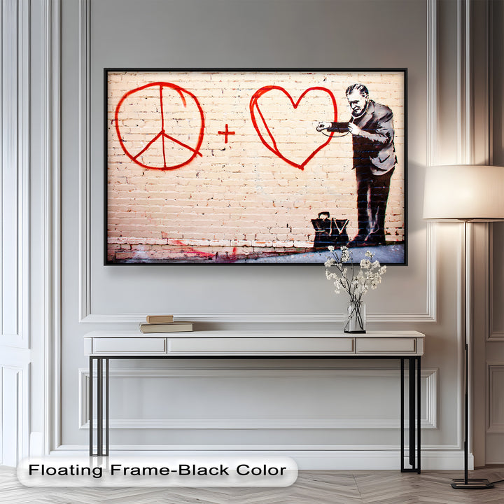 Peace + Love Equation – Banksy Oil Painting