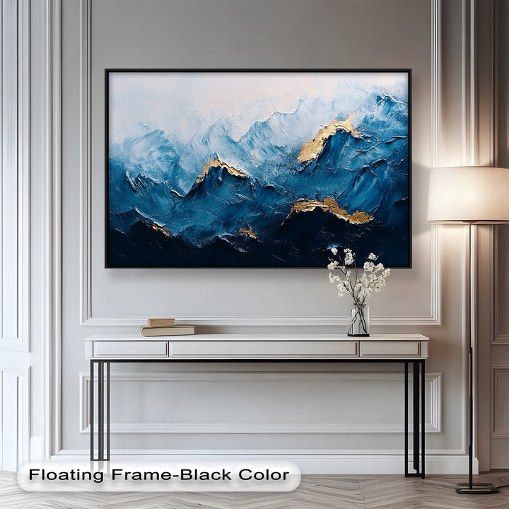 Blue Ridge Art – Abstraktes Berg-Ölgemälde