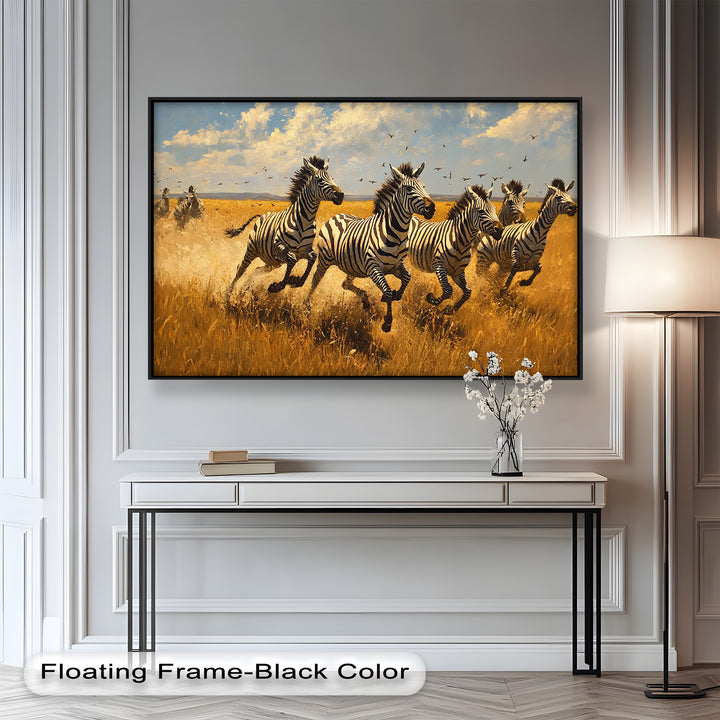 Running Wild – Zebra Oil Painting