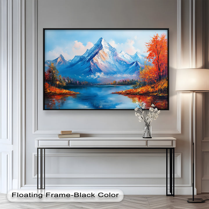 Incredible Stunning Mountain Landscape – Framed Nature Oil Painting
